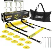 Agility Ladder (20 Feet) with Cones for Speed Agility Training & Quick Footwo...
