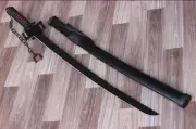 Handmade 37'' Carbon Steel Hunting Double handed Katana Sword with Scabbard