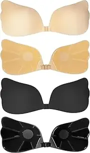 [Gudahower] Adhesive Bra Silicone Bra Strapless Push Up Bras Sticky Reusable for Wedding Dress and Backless Dress