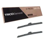 High Performance 16 Inch Wiper Blades Pack of 2 for Select Vehicles