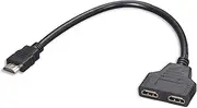 HDMI Splitter 1 in 2 out, HDMI Splitter for Dual Monitors, Multi Connector Male to Female, HDmi Monitor Adapter 2 Port Hdmi Splitters Support for LED LCD DVD TV Dual Monitors