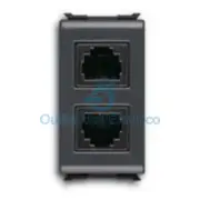 Abb Elos Connector Telephone RJ11 Double 2CSE1123EL