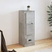 VRAXO Highboard Concrete Grey 36x35.5x103.5 cm Engineered Wood -20KG,816308