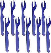 Cabilock Elegant Seafood Eating Tools Crab Forks Plastic Picks 10pcs Set Perfect for Home and Restaurant Use