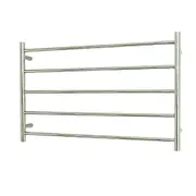 Radiant RTR07 Round Bar Heated Towel Rail - 950 x 600mm - Mirror Polished - Stainless Steel- Bottom Left/Top Right Wiring