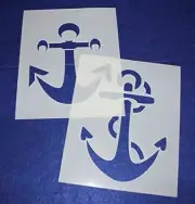 Large Anchor Stencils 8" X 10" Mylar 2 Pieces of 14 Mil - Painting /Crafts/ Temp