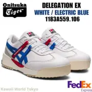 Onitsuka Tiger DELEGATION EX WHITE / ELECTRIC BLUE 1183A559 101 UNISEX NEW!! F/S