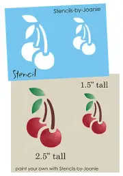 Sm. Cherry STENCIL Fruit Pie Harvest Prim Country Farm Market Festival Art Signs