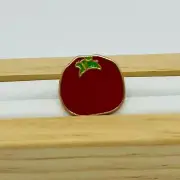 Tomato Enamel Pin - A Fresh and Vibrant Addition to Your Collection!