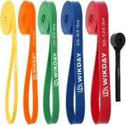 WIKDAY Resistance Bands, Pull Up Bands, Workout Bands for Exercise, Thick Hea...