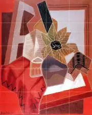 Juan Gris Art Colorful Flowers Mural Ceramic Backsplash Bath Tile #1028