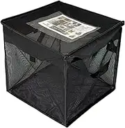 Outside Trash Can | 125L Trash Can with Lid | Wastebasket Bucket Foldable Basket Recycling Box Containers Waste for Patio Bathroom Lawn Room Garage