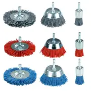 9 Pack Nylon Filament Abrasive Wire Brush Wheel & Cup Brush Set ,Nylon4577