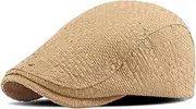 [Fasbys] Newsboy Cap Mens Womens Ivy Cabbie Hunting Hats Summer Peaked Visor Golf Sun Hat Flat Driving Cap, Style170-k, One Size