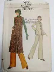 Trench Dress Jacket Slacks Pants Top 8 Very Easy VOGUE 9299 Sewing Pattern VTG