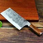 Cleaver Knife Handmade Forged Steel Wood Handle Butcher Chef Slicing Beef Cut 8"