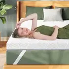 Queen Mattress Topper, 3 Inch Gel Memory Foam Mattress Topper Queen, with Hig...