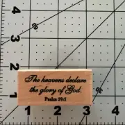 Thomas Kinkade Rubber Stamp Psalm 19:1 “The Heavens Declare The Glory Of God”
