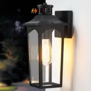 14" Motion Sensor Outdoor Wall Light,Sand Black Dusk to Dawn Exterior Wall Mo...