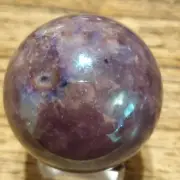 Aura Lepidolite Crystal Sphere 45.3mm, 112g