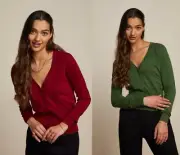 King Louie Jacket Cardi Cocoon Red Green Bci-Baumwolle Sustained 07070