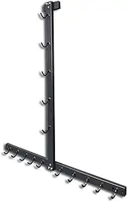 Gym Fitness LAT Pull Down Bar Storage Rack for Mag Grip, Heavy Duty A-Frame Stand for LAT Pulldown Attachments & LAT Bar
