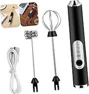 CONGARTENO Electric Milk Handheld Whisk Rechargeable Drink Mixer with Speed Settings Portable Foam Maker for Coffee Egg and Compact Design for Home and Travel