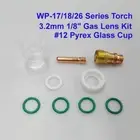 9pcs Tig Collet Body Gas Lens Pyrex Cup Accessories Set For WP-17/18/26