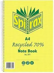 Spirax 811 Recycled Notebook A4 240 Page