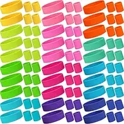 Yuxung 72 Pcs Neon Sweatbands Set 24 Pcs Athletic Headband 48 Pcs Tennis Gymnastics Wristbands International Countries Sports Games Competitions for Men Women Party Supplies
