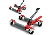 T-Rex 1180kg Set of 2 Vehicle Positioning Jacks, Mechanical Ratcheting Foot Pedal Wheel Dolly For Auto Car Moving