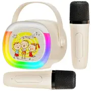 Karaoke Machine for Kids Adults, Mini Karaoke Machine with 2 Wireless