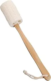 Loofah Back Brush for Shower | Skin Exfoliate Brush,Back Brush Natural Exfoliator Loofah Bath Brush A Stick with Long Wooden Handle for Men