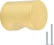 Amazon Basics Whistle Cabinet Knob, 1.9cm Diameter, Brushed Brass, 10-pack