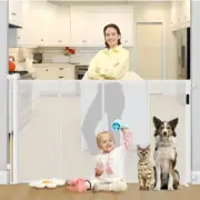 Retractable Baby Gate Large Pet Dog Mesh Fence Portable Guard Indoor 42”x80”