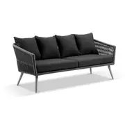 Herman 2+1+1 Rope Lounge with Coffee Table Set - Outdoor Wicker Lounges