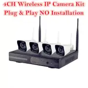 Wireless Home CCTV Camera Security System 1080P WIFI 4CH DVR Outdoor IP HDD kit