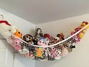 SunBlue Keep Your Space Tidy: Soft Mesh Toy Hammock for Bedroom Nursery - Ideal for Storing Toys & More - Declutter with Style!