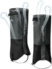 Boot Gaiters Waterproof,Boot Gaiters Water Resistant | Hiking Supplies for Snowboarding, Snow Sports, Hiking, Walking Mountaineering Buniq