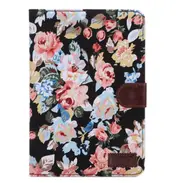 Peony Pattern Denim Texture Leather Case With Card Slots and Holder and Sleep Function For Ipad Pro 10.5 Inch