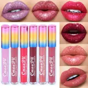 Glitter Lipgloss Liquid Lipstick Long lasting Moisturizing Lip Cosmetic Beauty