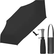 [Jopenope] Hidden Telescopic Handle Folding Umbrella for Rain & Sunshine Mini UV Resistant Sun Protection Portable & Ultra Light Design Umbrella for Travel