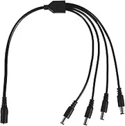 IsMwav 1 to 4 DC Power 4-Port Splitter Adapter Adaptor Cable CCTV Camera
