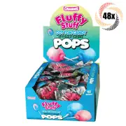 Full Box 48x Pops Charms Fluffy Stuff Cotton Candy Blow Pops Lollipop | .65oz