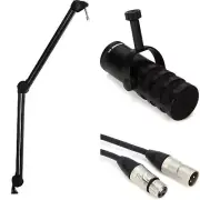 Samson Q9U XLR/USB Dynamic Broadcast Microphone with Boom Arm
