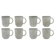 8pc Ecology 330ml Stoneware Chapel Coffee/Tea Mugs 12.5x10.5cm Drinkware Grey