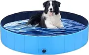 PJZP Foldable Puppy Pool - Portable Dog Swimming Pool for Indoor & Outdoor Use (40x12in)