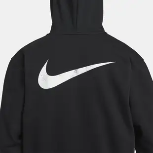 Nike 男 連帽 外套 籃球 Dri-FIT 毛圈布 Just Do It 黑 DV9449-010