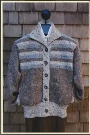 Mari Knitting Pattern MS 113 Striped Bulky Jacket 36"-46"