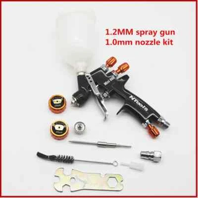 1.2MM Spray Gun 1.0MM Nozzle Kit 400CC/250CC Tank Air Spray Gun Paint Mixing Cup